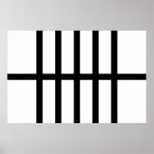 5 Zwarte lijnen Poster (Voorkant)