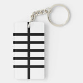 5 Zwarte lijnen Sleutelhanger (achterkant)