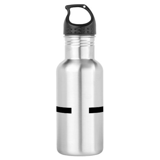 5 Zwarte lijnen Waterfles (Achterkant)