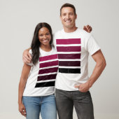 5 Zwarte Paarse gradiëntstripes Naam Persoonlijk T-shirt (Unisex)