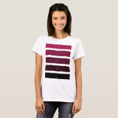 5 Zwarte Paarse gradiëntstrips Naam Gepersonalisee T-shirt (Voorkant volledig)
