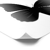 5 zwarte vlinders poster (Hoek)