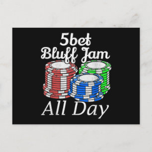 5bet Bluff Jam De hele dag door Texas Holdem Playe Feestdagenkaart