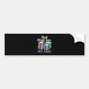 5bet Bluff Jam De hele dag Texas Holdem Speler Gra Bumpersticker