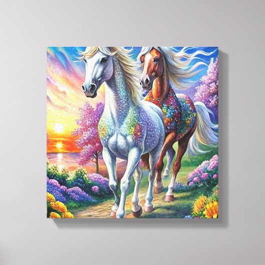 5D Diamond Painting Kit Horse Design DIY Muurkunst Canvas Afdruk (Voorkant)