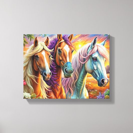 5D Diamond Painting Kit Horse Design DIY Muurkunst Canvas Afdruk (Voorkant)