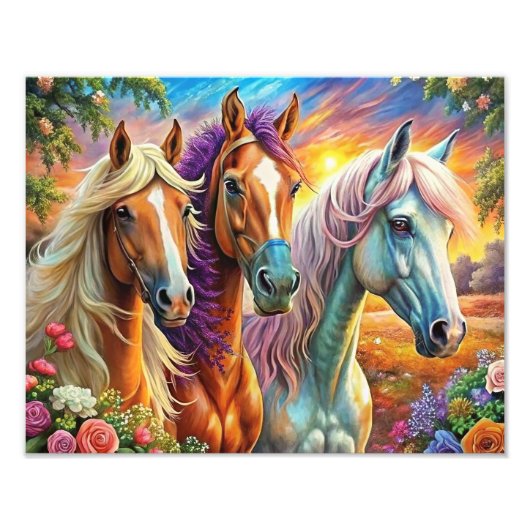 5D Diamond Painting Kit Horse Design DIY Muurkunst Foto Afdruk (Voorkant)