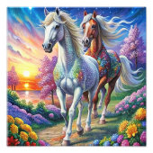 5D Diamond Painting Kit Horse Design DIY Muurkunst Foto Afdruk (Voorkant)