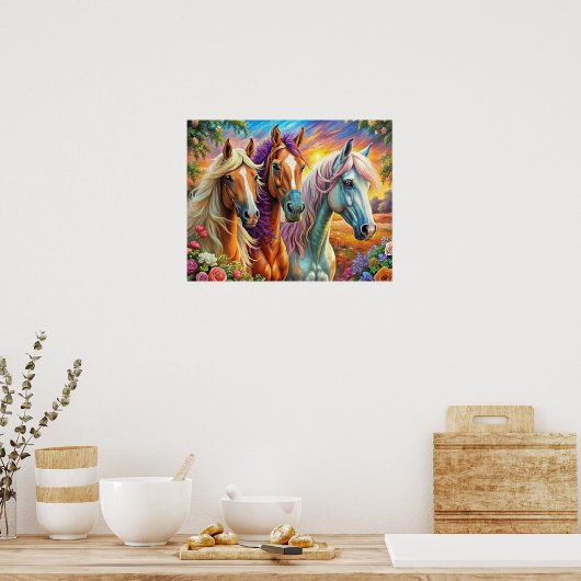 5D Diamond Painting Kit Horse Design DIY Muurkunst Poster (Keuken)