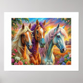 5D Diamond Painting Kit Horse Design DIY Muurkunst Poster (Voorkant)