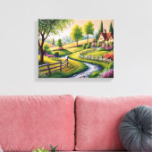 5D DIY Diamond Painting Kit - Villa op het plattel Canvas Afdruk (Insitu (Woonkamer))