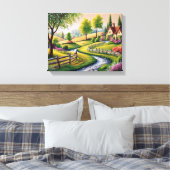 5D DIY Diamond Painting Kit - Villa op het plattel Canvas Afdruk (Insitu (Slaapkamer))