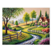 5D DIY Diamond Painting Kit - Villa op het plattel Foto Afdruk (Voorkant)