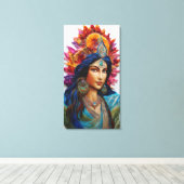 5D Impasto olieverfschilderij – Shakti Canvas Afdruk (Insitu (Houten vloer))