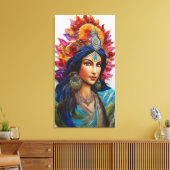 5D Impasto olieverfschilderij – Shakti Canvas Afdruk (Insitu (Woonkamer))