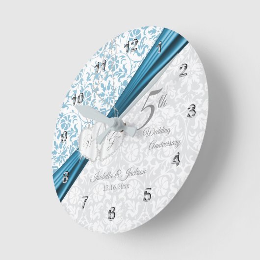 5de Blauwe Huwelijksjubileum Aandenken Ronde Klok (Hoek)
