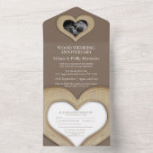 5de bruine foto van de huwelijksdag all in one uitnodiging (Binnen)