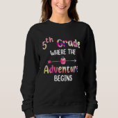 5de graad waar het avontuur begin steacher trui (Voorkant)
