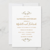 5de Houten Huwelijksjubileum Uitnodiging (Voorkant)