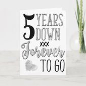 5de Jubileum, 5 jaar terug naar links om kaart te  (Voorkant)