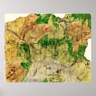 5de kaart van de vergeten Realm Poster