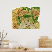 5de kaart van de vergeten Realm Poster (Keuken)