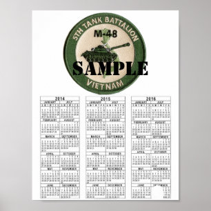 5de TANK BATTALION VIETNAM Poster