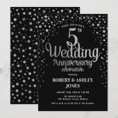 5de trouwdag - Zilver & Goud Kaart (Voorkant / Achterkant)