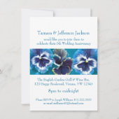 5de trouwfeest uitnodiging blauw turquoise (Achterkant)