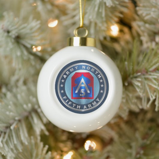 5e ARMY NORTH Keramische Bal Ornament (Boom)