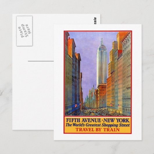 , 5e Ave New York Briefkaart (Voorkant / Achterkant)