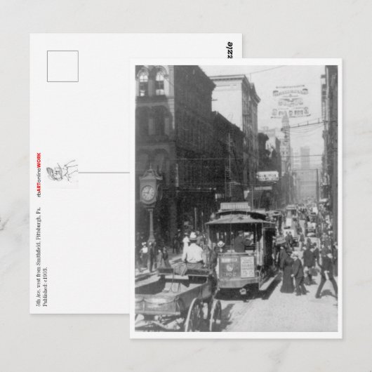 5e Ave, Pittsburgh Briefkaart (Voorkant / Achterkant)