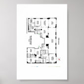 5e Avenue Historic Floor Plan Poster (Voorkant)