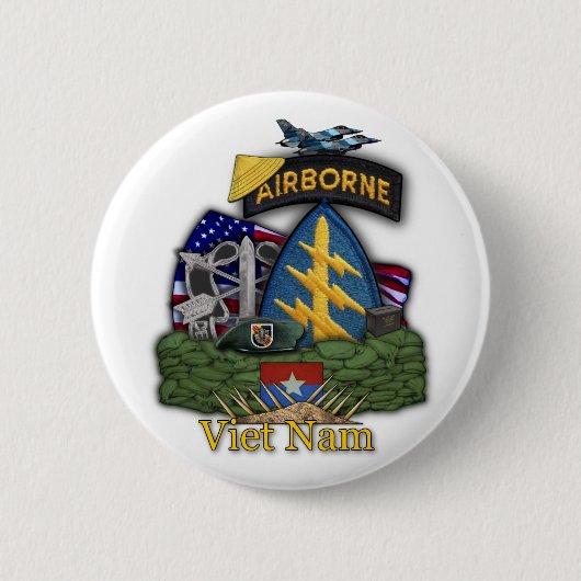 5e bijzondere troepenmacht - Button " groene beret (Voorkant)