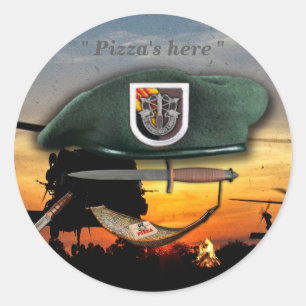 5e bijzondere troepenmacht Groen Berets vietnam Ir Ronde Sticker