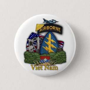 5e bijzondere troepenmacht groene berets vietnam B Ronde Button 5,7 Cm