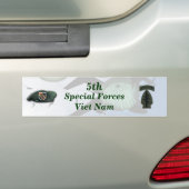 5e bijzondere troepenmacht groene berets vietnam bumpersticker (Op auto)