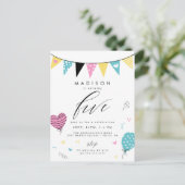 5E BIRTHDAY | Kute du Birthday Party Briefkaart (Staand voorkant)