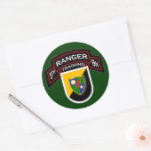 5e BN training, 75e Ranger RGT - Airborne 2 Ronde Sticker (Envelop)