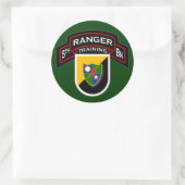 5e BN training, 75e Ranger RGT - Airborne 2 Ronde Sticker (Tas)