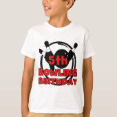 5e Bowling Verjaardag Tshirts en geschenken (Voorkant)