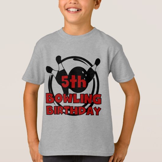 5e Bowling Verjaardag Tshirts en geschenken (Voorkant)