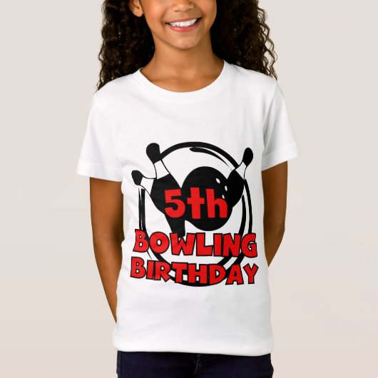 5e Bowling Verjaardag Tshirts en geschenken (Voorkant)