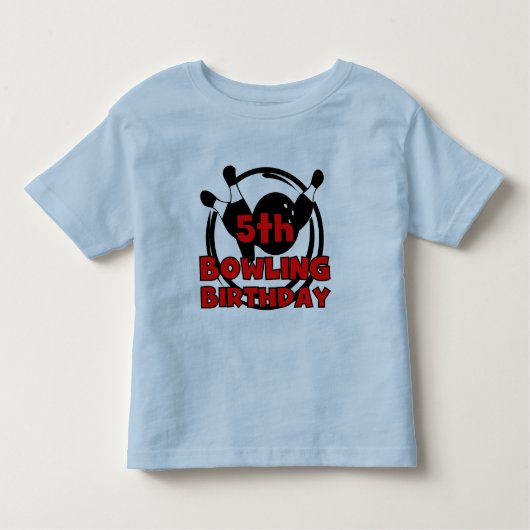5e Bowling Verjaardag Tshirts en geschenken (Voorkant)