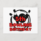 5e Bowling Verjaardag Tshirts en geschenken Briefkaart (Voorkant)