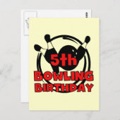5e Bowling Verjaardag Tshirts en geschenken Briefkaart (Voorkant / Achterkant)