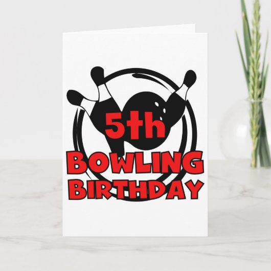 5e Bowling Verjaardag Tshirts en geschenken Kaart (Voorkant)
