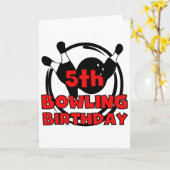 5e Bowling Verjaardag Tshirts en geschenken Kaart (Gele Bloem)
