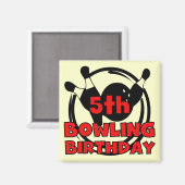 5e Bowling Verjaardag Tshirts en geschenken Magneet (Voorkant / Achterkant)