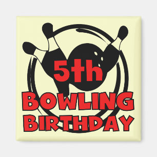 5e Bowling Verjaardag Tshirts en geschenken Magneet